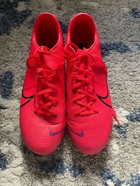 Nike Red Athletic Sneakers with Black Swoosh Detail